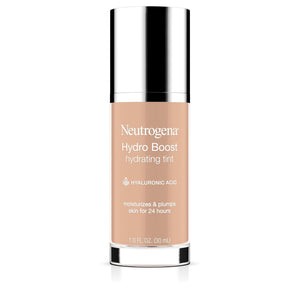 Neutrogena Hydro Boost Hydrating Tint Foundation Makeup for Dry Skin, with Hyaluronic Acid, Lightweight Oil-Free Water Gel, Non-Comedogenic, 30 Buff Color, 1.0 fl. oz