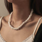 Latious Puka White Shell Necklace Beach Chip Seashell Necklaces Clam Chips Necklace for Women