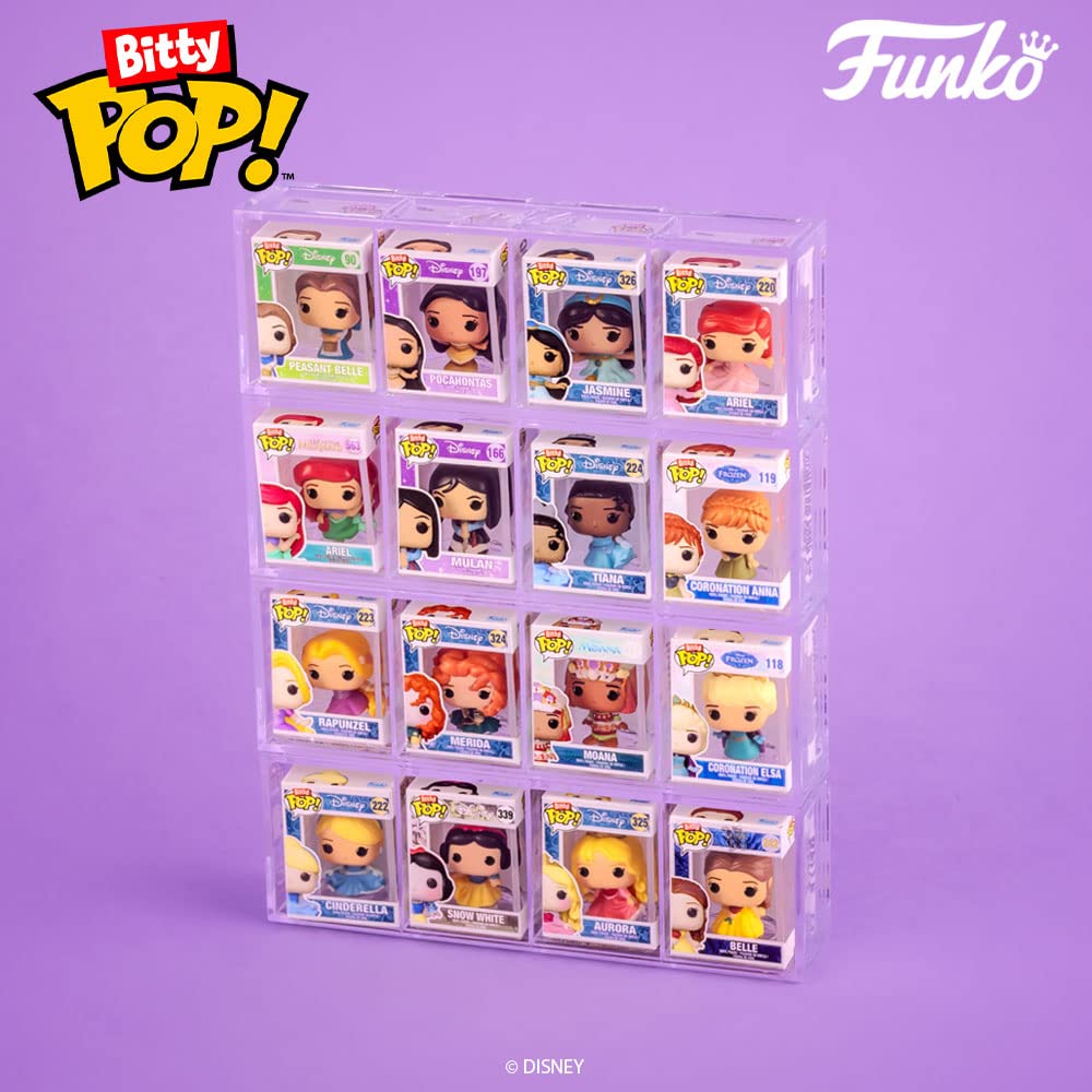 Buy now Funko Bitty Pop Disney Princesses - Cinderella, Snow White, Aurora and A Surprise Mystery Mini Figure - 0.9 Inch (2.2 Cm) Collectable - Stackable Display Shelf Included - Gift Idea at indiglob india