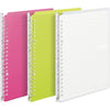 Kokuyo Campus Smart Ring Binders 3 Pack, B5 Light Colors Binder Notebooks, Up to 25 Sheets 26 Holes Slim Binder Folder with 10 Campus Sarasara Loose-leaf Paper Each for Study and Journal, Japan Import - Vivid Colors