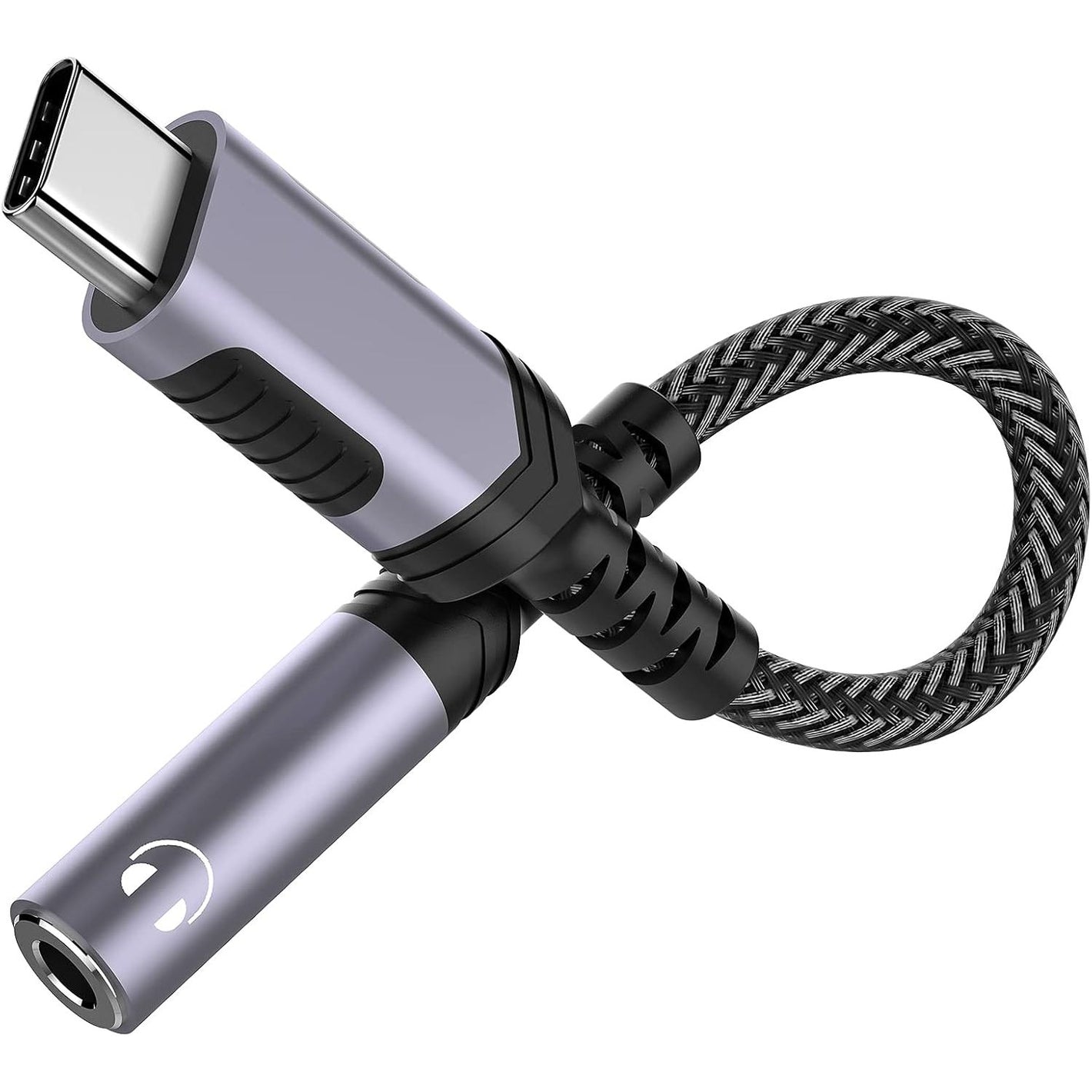 iMangoo USB C to 3.5mm Audio Headphones Adapter for Samsung Galaxy S25 S24 S23 S22 Plus Note 20 Ultra, DAC Type C to Aux Earphones Dongle for iPhone 17 Air 16 16e 15 Pro Max for Google Pixel 10 Grey