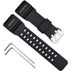 Natural Resin Replacement Watch Strap for Casio G-Shock Master of G Mudmaster Twin Sensor GG-1000/GWG-100/GSG-100 Sport Watch - Black