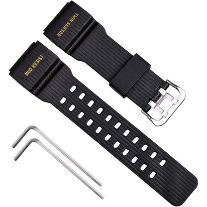 Natural Resin Replacement Watch Strap for Casio G-Shock Master of G Mudmaster Twin Sensor GG-1000/GWG-100/GSG-100 Sport Watch