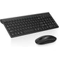 cimetech EasyTyping KF10 Wireless Keyboard and Mouse Combo, [Silent Scissor Switch Keys][Labor-Saving Keys] Ultra Slim Wireless Computer Keyboard and Mouse, Easy Setup for PC/Laptop/Windows - Wine Red