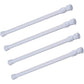 Tension Rods, 4 Pack 15.7-28 Inches Adjustable Spring Steel Cupboard Bars Tension Curtain Rod Shower Rod Extendable Width