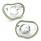 Nanobebe Baby Pacifiers 0-3 Month - Orthodontic, Curves Comfortably with Face Contour, Award Winning for Breastfeeding Babies, 100% Silicone, Perfect Baby Registry Gift 2pk,Grey