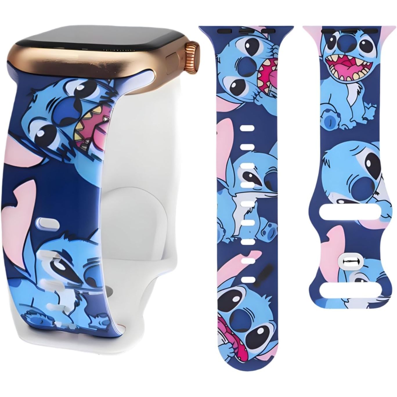 Cute Cartoon Design Pattern Printed Bands Compatible with Apple Watch Band 38mm 40mm 41mm, Grade Soft Silicone Sports Wristband Strap for iWatch Ultra SE & Series 10/9/8/7/6/5/4/3/2/1