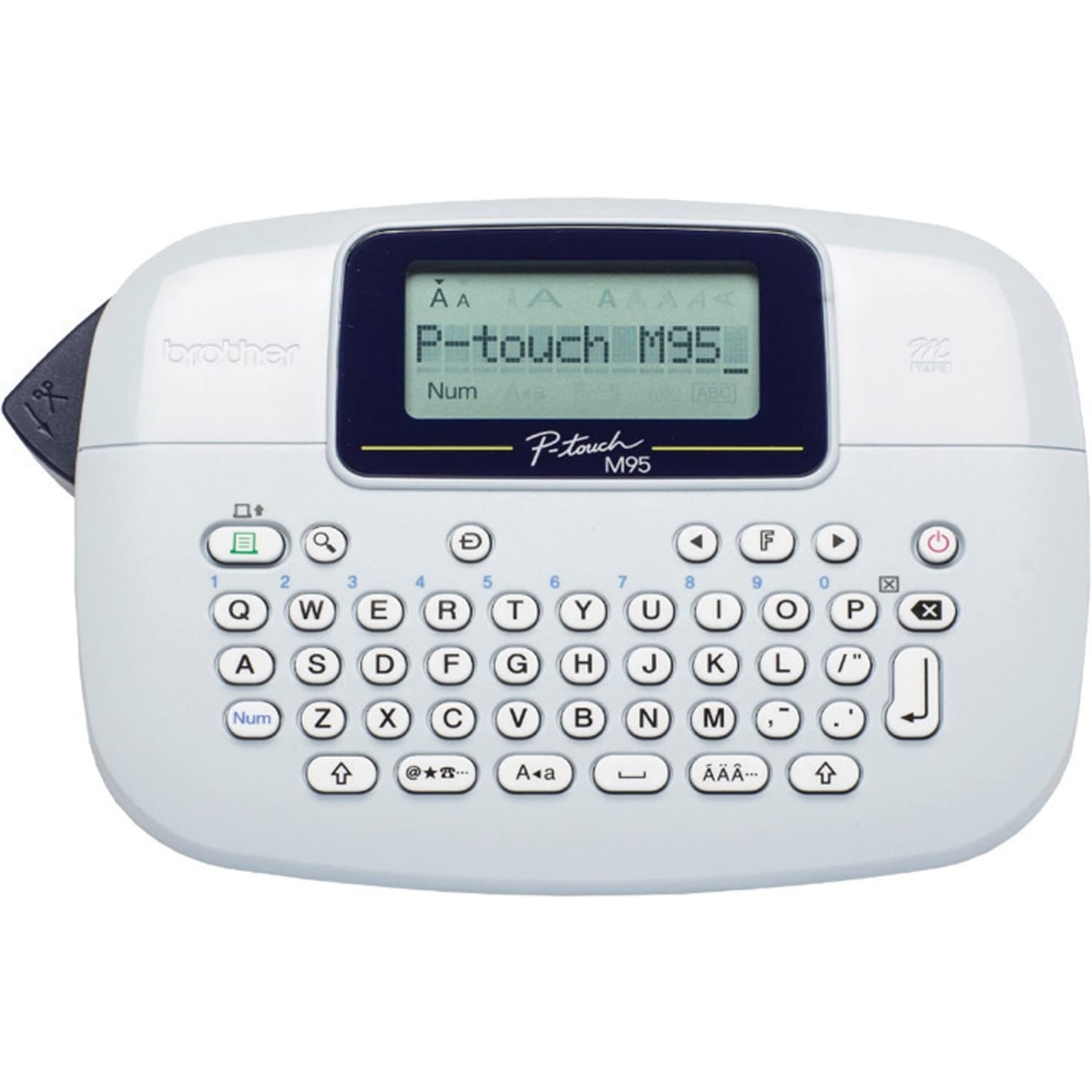 Buy now Brother P-Touch Professional Label Maker PTM95 with 9 Type Styles and 8 Deco Patterns for Small Business, Home Office Organization, and Storage Labels - Portable Handheld Design with QWERTY Keyboard at indiglob india