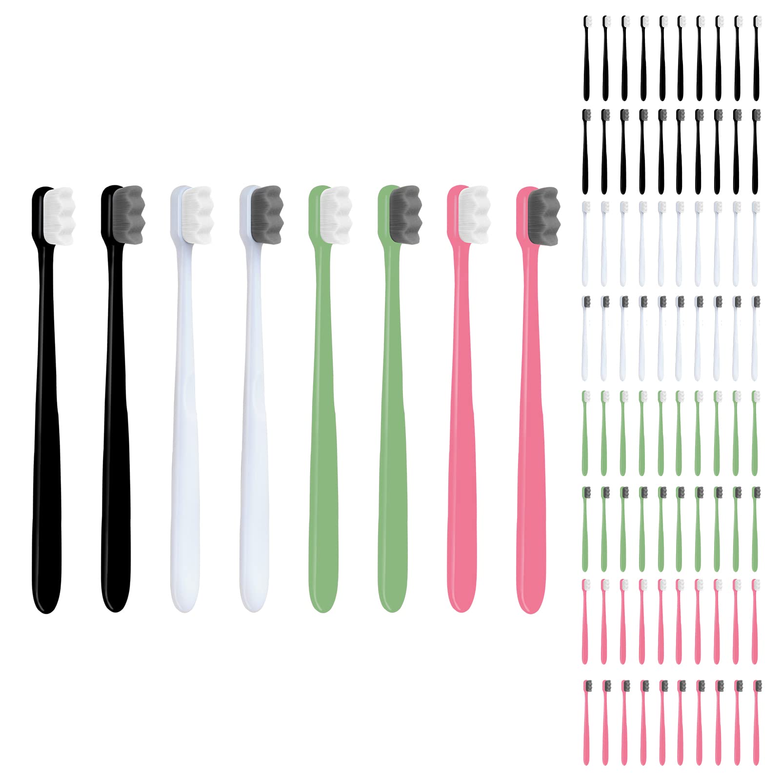 Buy now EasyHonor Extra Toothbrush for Sensitive Gums, Micro Fur Manual Toothbrush with 20000 Soft Floss Bristle for Pregnant Women, Elderly, Braces and Gum Recessions, Protect Fragile Gums (6 Pack) soft toothbrush 80pcs at indiglob india