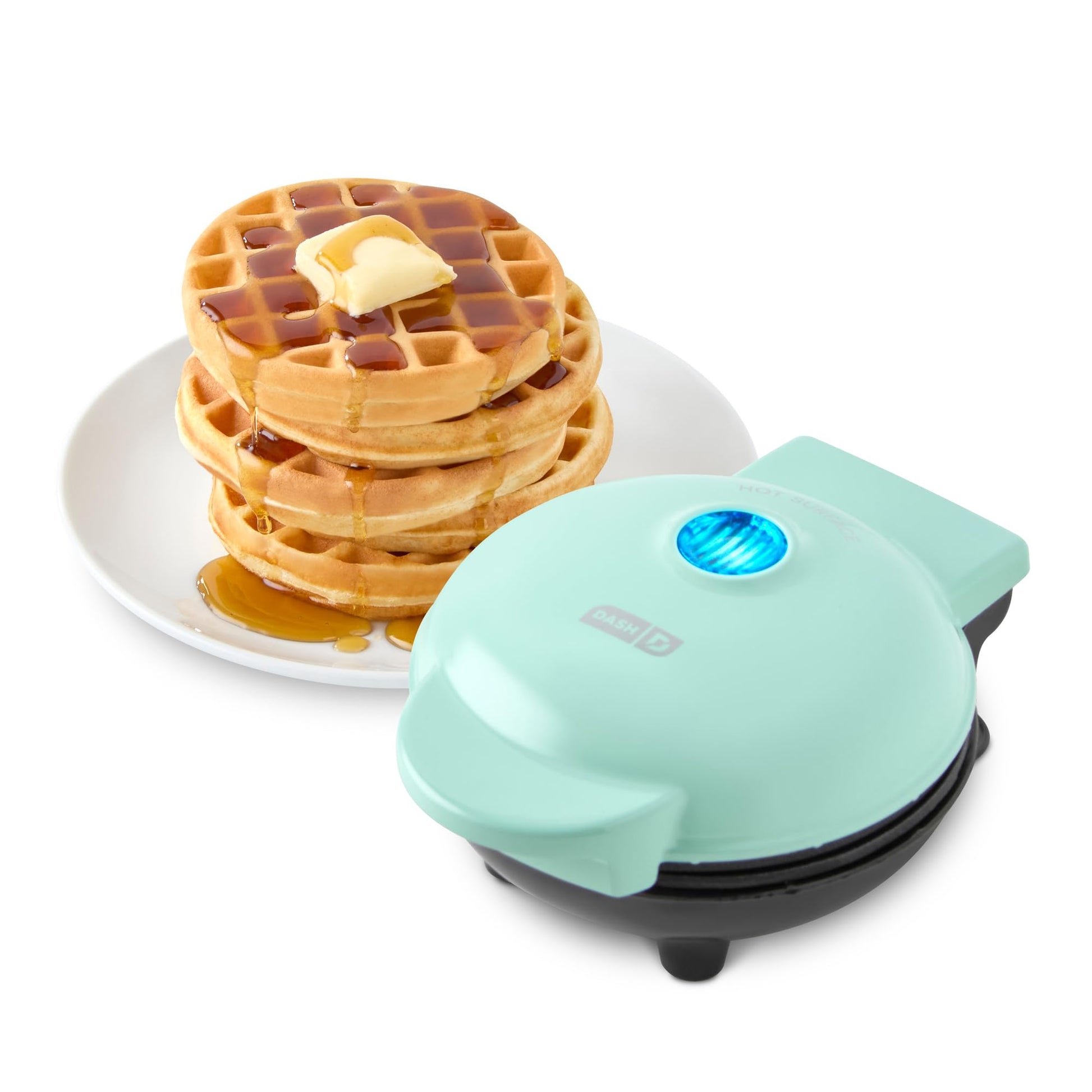 Buy now Dash Mini Waffle Maker- Compact Electric Iron for Creative Homemade Treats - PTFE nonstick surface - Easy-to-Clean - Perfect for Kids & Families - Red at indiglob india