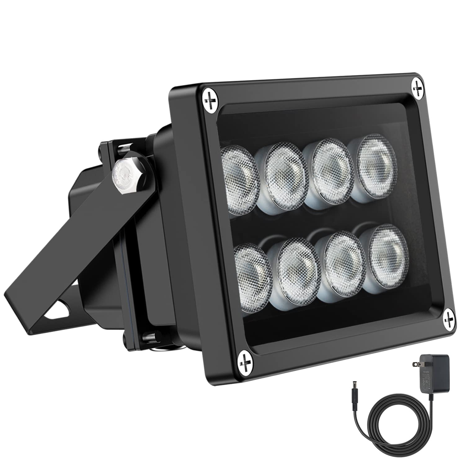 Buy now Univivi IR Illuminator 90 Degree Wide Angle 8-LEDs IR Infrared Light 850nm Infrared Illuminator for Night Vision IP67 Waterproof Outdoor for Security Cameras at indiglob india