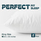 White Classic King Pillow Covers with Zipper 2 Pack - 20 x 36 Ultra-Soft, Cozy and Noiseless King Pillow Protector, 200 Thread Count, Fade-Resistant Pillow Shams