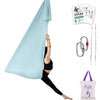 F.Life Aerial Silk Yoga Hammock & Swing for yoga Inversion,Strength training,starter hardware kit - Lake blue