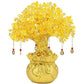 Feng Shui Citrine/Yellow Crytal Money Tree with Chinese Dragon Pots