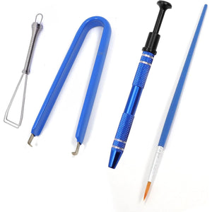 Byhoo Keyboard Lube Switch Puller Kits 4PCS Lube Station Keycap Puller Remover Mechanical Keyboard Key Switch Stem Holder Compatible Gateron Kailh MX Switches Keyboard Cleaner Clean Kits 4 Prong Tool