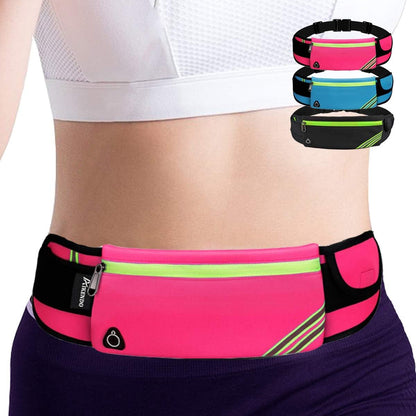 Slim Running Belt Fanny Pack,Waist Pack Bag for Hiking Cycling Workout,Reflective Runners Belt Jogging Pouch,Travelling Money Phone Holder for Running Gear Accessories