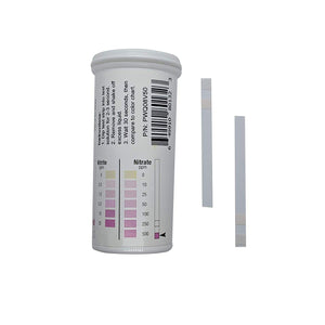 Nitrite 0-25 ppm, Nitrate 0-500 ppm Two Pad Test Strip [Vial of 50 Strips]