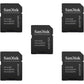 5 Pack -Sandisk MicroSD MicroSDHC to SD SDHC Adapter. Works with Memory Cards up to 32GB Capacity (Bulk Packaged).