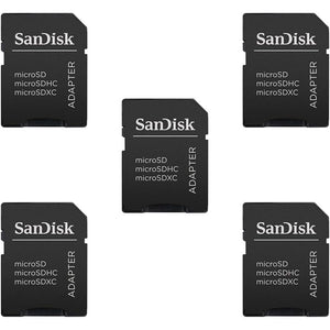 5 Pack -Sandisk MicroSD MicroSDHC to SD SDHC Adapter. Works with Memory Cards up to 32GB Capacity (Bulk Packaged).