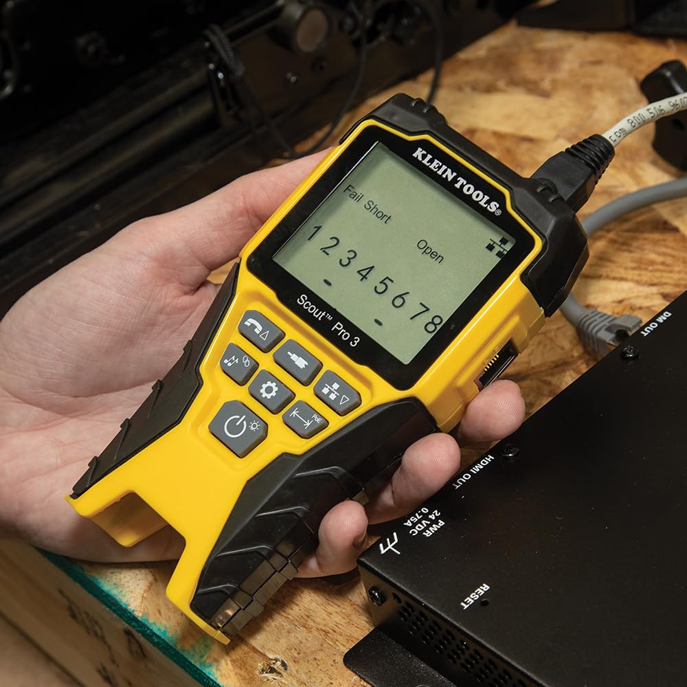 Buy now Klein Tools VDV501-852 Cable Tester with Remote, VDV Scout Pro 3 Test Kit Locates and Tests Voice, Data and Video Cables at indiglob india