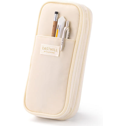 EASTHILL Big Capacity Pencil Case Large Pencil Pouch Stationery Pen Bag for Teen Girls-Pink