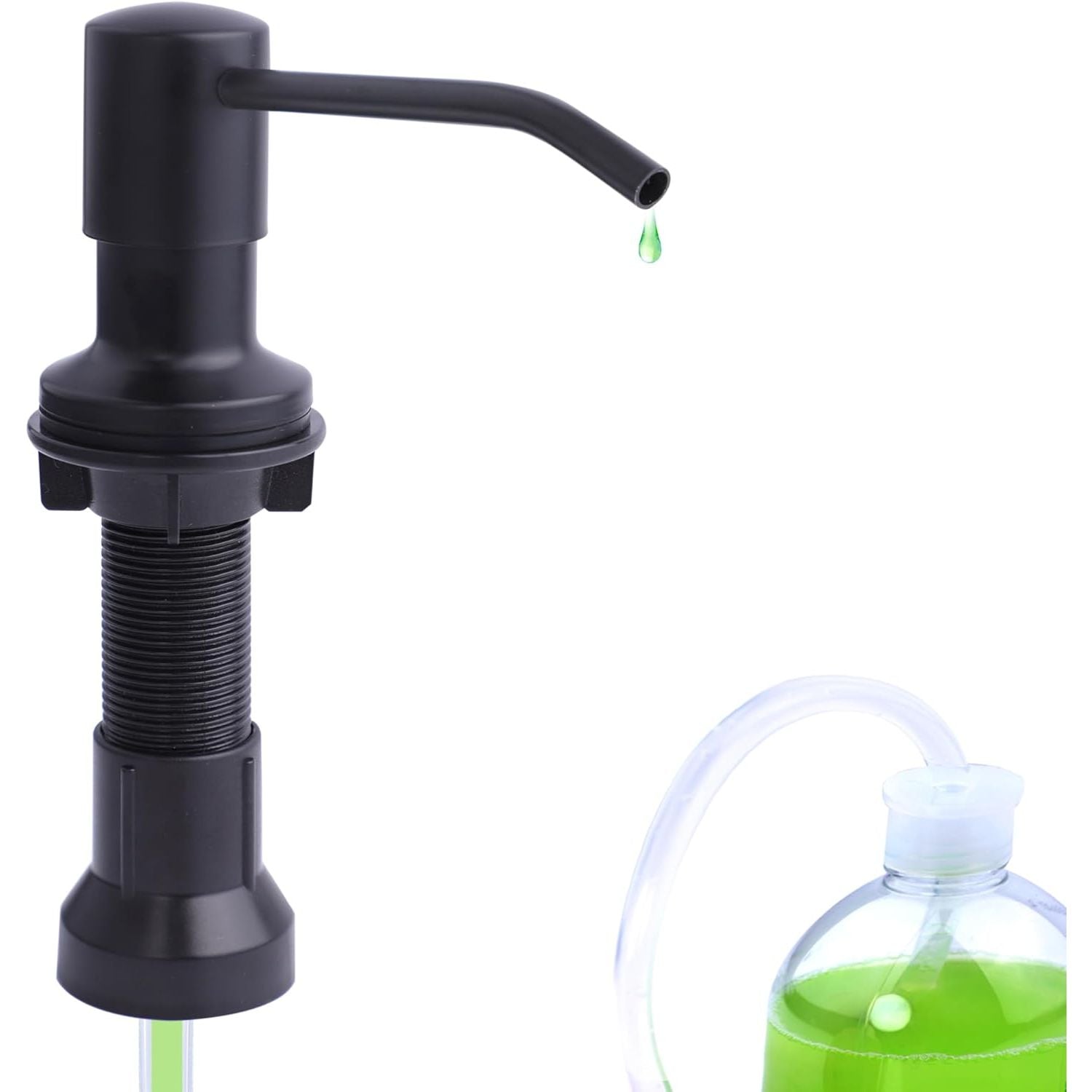 Buy now Sink Soap Dispenser Pump Black Built in Kitchen Counter Dish Soap Dispenser with 41" Extension Tube/17 Oz Bottle for Bathroom Under Sink Hand Soap Lotion Pump Matte Black at indiglob india