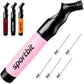 Buy now SPORTBIT Ball Pump for Sports Balls - Push & Pull Inflating System - Hand Pump for All Exercise Balls - Volleyball Pump, Basketball Inflator, Football & Soccer Ball Air Pump - Goes with 5 Needles Set PINK at indiglob india