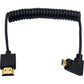 Duttek Micro HDMI to HDMI Coiled Cable 1FT-4FT, HDMI to Micro HDMI Adapter Cable Extreme Slim/Thin 4K, 3D for Camera, Raspberry Pi 5 4, GoPro Hero 7/6