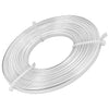 BENECREAT 5mm Wide Aluminum Craft Wire - 18 Gauge, 32 Feet (Copper Color) - Flat Jewelry Wire for Bezel Making, Sculpting, Armature, DIY Earrings & Rings - Silver - 5mm