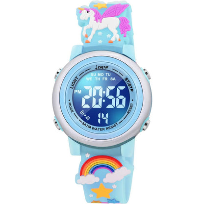 3D Cartoon Waterproof Watches for Girls with Alarm - Best Toys Gifts for Girls Age 3-12