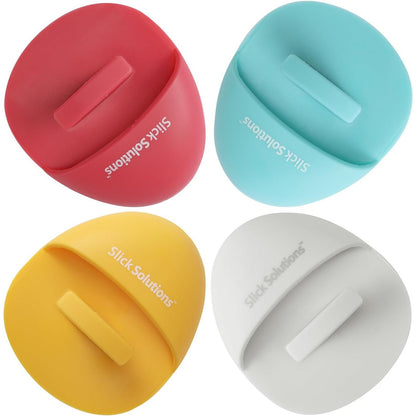 Slick- Silicone Facial Cleansing Brush, 4 Pack, Silicone Face Scrubber Exfoliator