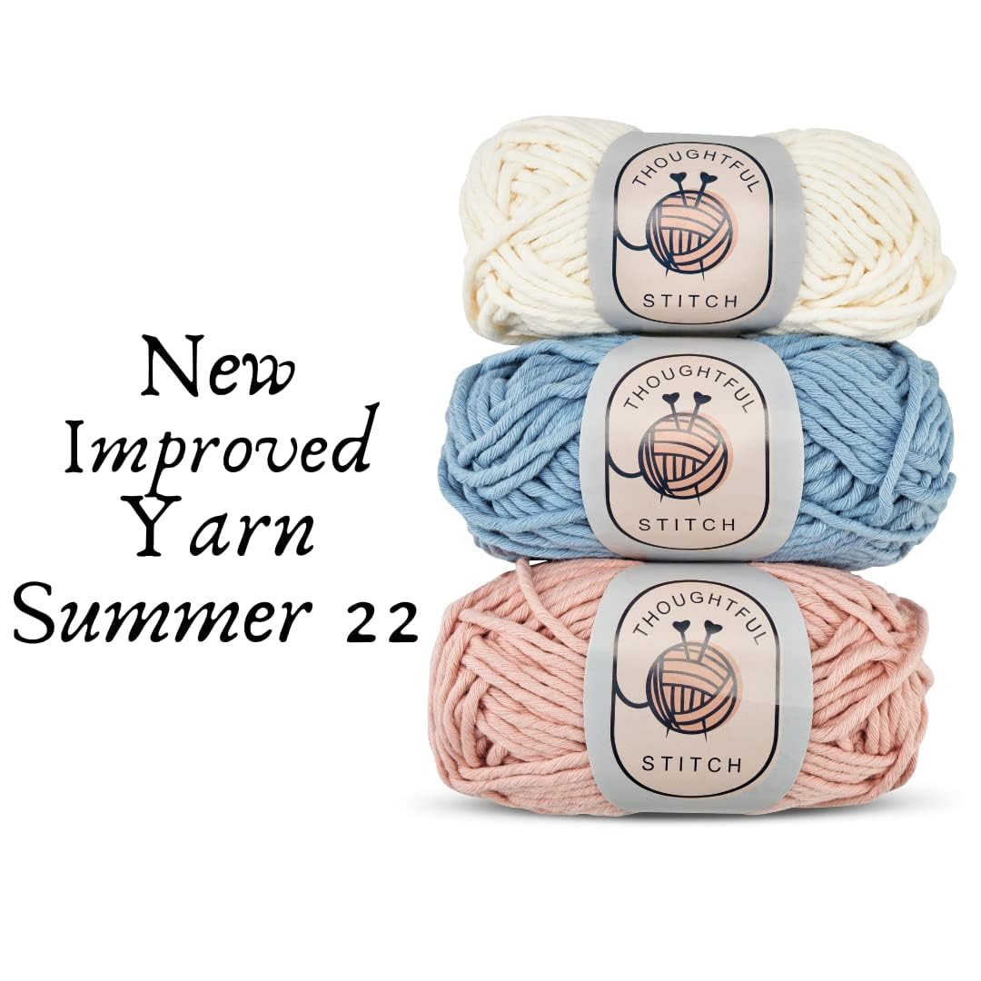 Buy now Thoughtful Stitch Knitting Kit for Beginners Adults & Kid Friendly- Complete Knitting Kit - Learn to Knit Yarn Set with Tutorial Book for Adult Hobbies - 100% Cotton Wool & Bamboo Knitting Needle at indiglob india