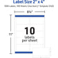 Avery Printable Shipping Labels with Sure Feed, 2" x 4" Customizable Stickers, White, 1,000 Blank Mailing Labels, Great for Mailing, Shipping, and More (5163)
