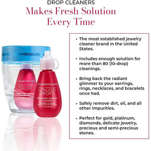 CONNOISSEURS Dazzle Drops, Jewelry Cleaner Solution, 1 Ounce