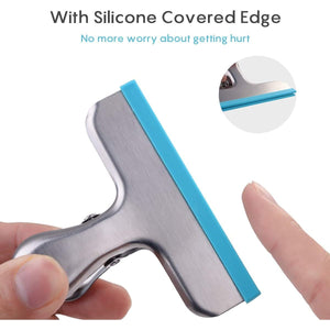 HOUSE AGAIN 12 Pack Stainless Steel Chip Bag Clips Covered with Silicone - NO More Sharp Edges - Color Coded for Food Bags - Air Tight Seal, Heavy Duty for Kitchen and Office, 3 Inches