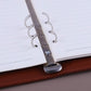 Antner A5 Binder 6 Ring Refillable Notebook Planner Cover for A5 Refill Paper, PU Leather Small Binder Budget Planner Photocard Holder Loose Leaf Personal Organizer with Magnetic Buckle, Brown