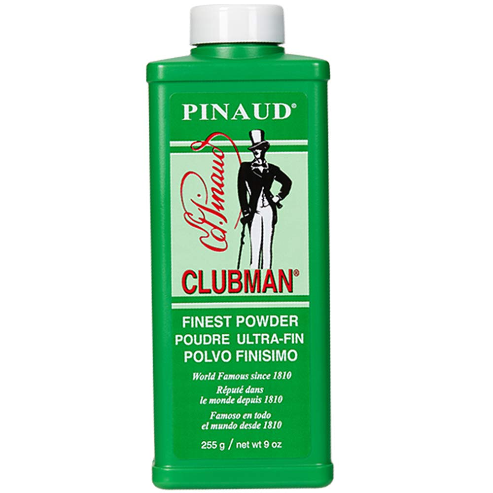 Clubman Pinaud Finest Powder, Classic White Powder for Men, Protection Against Sweat and Body Odor, 9 oz x 1 Pack
