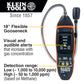 Buy now Klein Tools ET120 Gas Leak Detector, Combustible Gas Leak Tester with 18-Inch Gooseneck Has Range 50-10,000 ppm, Includes Pouch, Batteries at indiglob india