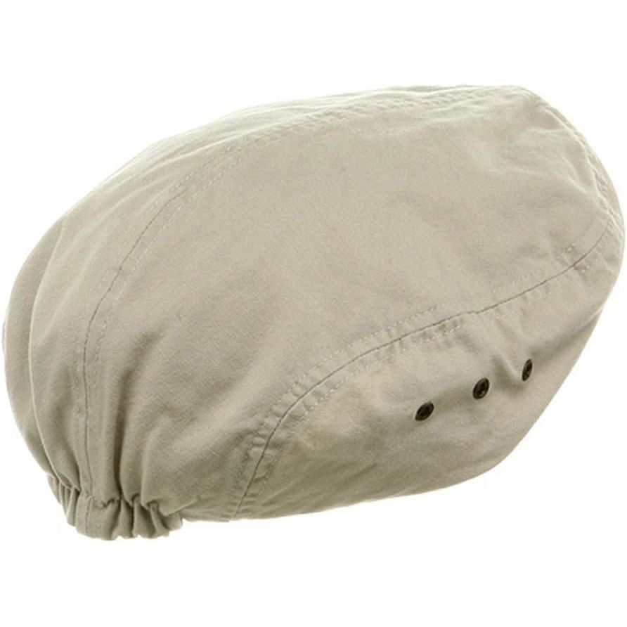 Buy now Washed Canvas Golfing Beret Ivy Ascot Cabbie Cap Stone at indiglob india