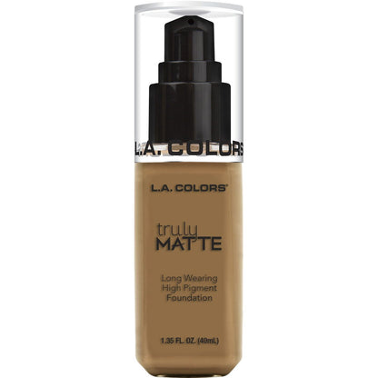 L.A. COLORS Truly Matte Foundation, Warm Caramel CLM362