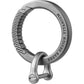 TISUR Titanium Round Carabiner Clip, Spring Hook Key Chain Ring, Small Keyring Carabiner with D-Ring for Car Keys