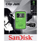 SanDisk 8GB Clip Jam MP3 Player, Green - microSD card slot and FM Radio - SDMX26-008G-G46G