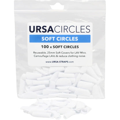 URSA Soft Circles: Reusable Soft Covers That Provide a Shield Against the Wind and Camouflage for Lavalier Mics. (15x Soft Circles + 30x Stickies, MultiPack)