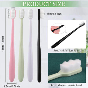 12PCS Extra Soft Toothbrush Adult Teen Manual Micro Nano Toothbrushes 20,000 Bristles for Sensitive Gums Fragile Teeth Oral Gum Recession - My Store