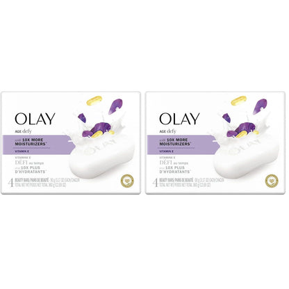 Olay Age Defying Bar Soap with Vitamin E and Vitamin B3 Complex Beauty Bars 3.17 oz, 4 count