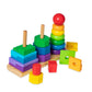 Buy now Melissa & Doug Geometric Stacker - Wooden Educational Toy,25 count(pack of 1) at indiglob india