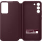 SAMSUNG Galaxy S22+ S-View Flip Cover, Protective Phone Case, Tap Control, Cutting Edge Design, US Version, Burgundy,EF-ZS906CEEGUS