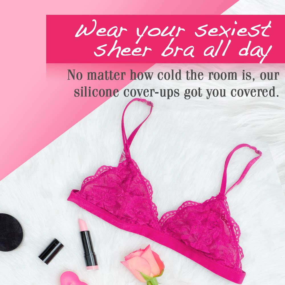 Buy now Hollywood Fashion Secrets Silicone Coverups, Hypoallergenic, Reusable, Washable, Gentle on Skin, Ultra Thin, Self Adhesive, Dark Shade, 1 Pack at indiglob india