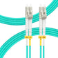 FLYPROFiber- LC to LC Fiber Patch Cable OM3 50M, Options: 0.2m-200m, 10GB/40GB Multimode Duplex LC-LC 50/125um Fiber Optic Cable Cord LSZH-50Meter(164ft)