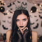Aiosy Halloween Black Crown Rhinestone Tiara and Crowns Crystal Queen Tiara Gothic Hair Accessories Wedding Crowns Costume Baroque Crown for Women